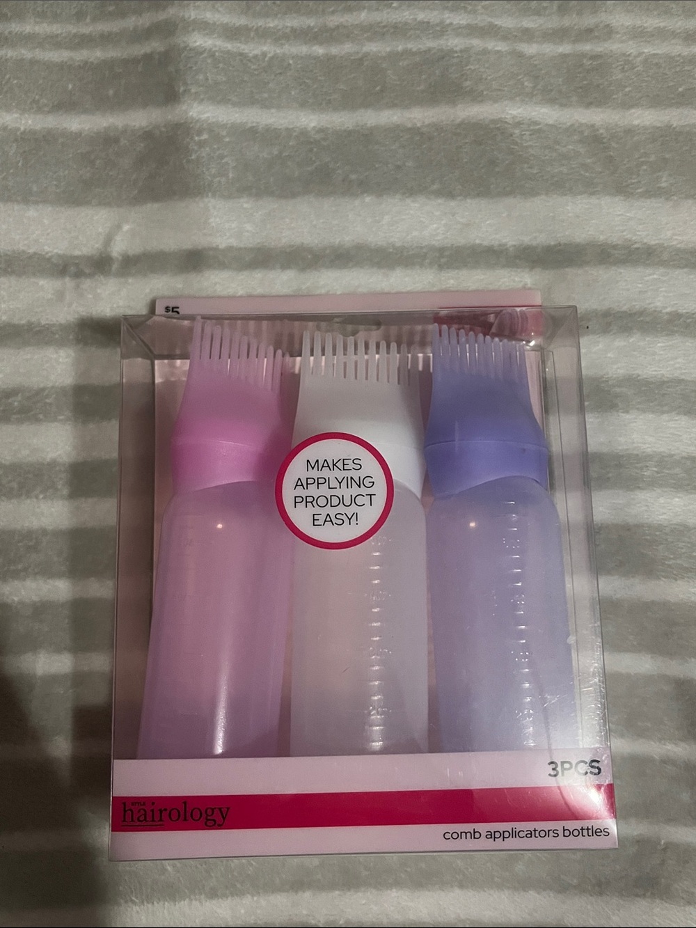 & Other Stories Pink, White and Lavender Comb Applicator Bottles